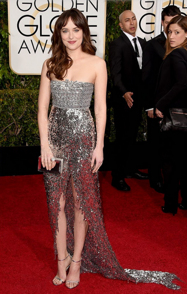 golden globes, tapis rouge, best outfit, worst outfit, vedette, star, chic, glam, dakota johnson