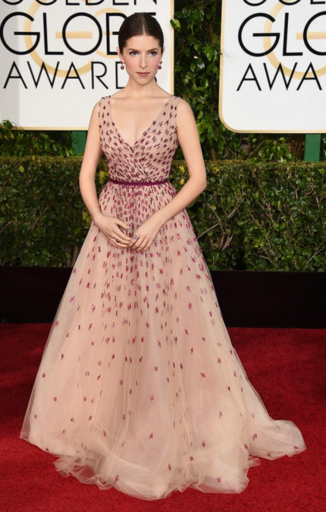 golden globes, tapis rouge, best outfit, worst outfit, vedette, star, chic, glam, anna kendrick