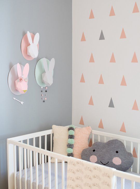 DYI , couleurs , home , homemade , decoration , motif ,texture , technique ,estampe , triange , babyroom ,baby , bedroom