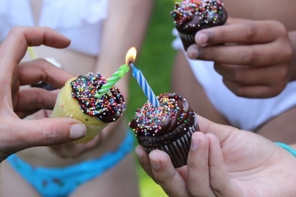 cupcake,fête, célébration, chandelle