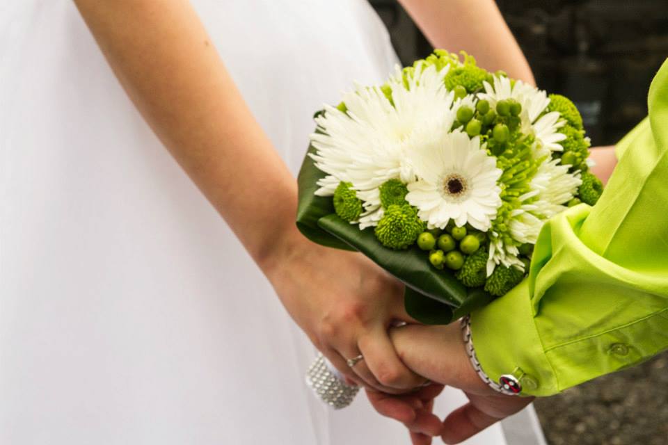 mariage, fleurs, bouquet