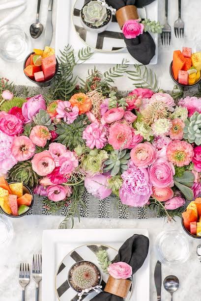 table fleurs mariage