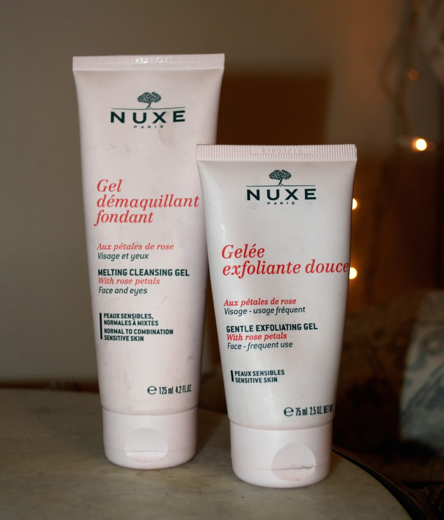 nuxe, pétale, rose, hydratant, gommage