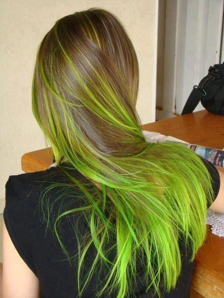 green hair, colored hair, hair goals