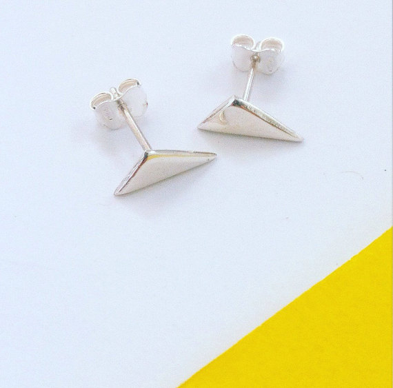 earrings studs gemetric minimaliste lete-sur-etsy
