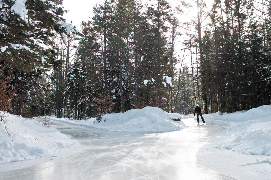 patiner domaine forêt perdue québec hiver