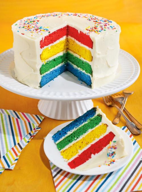 gâteau, multicolore, couleurs, enfants, anniversaire, dessert, pâtisserie, sucre, ricardo, délice