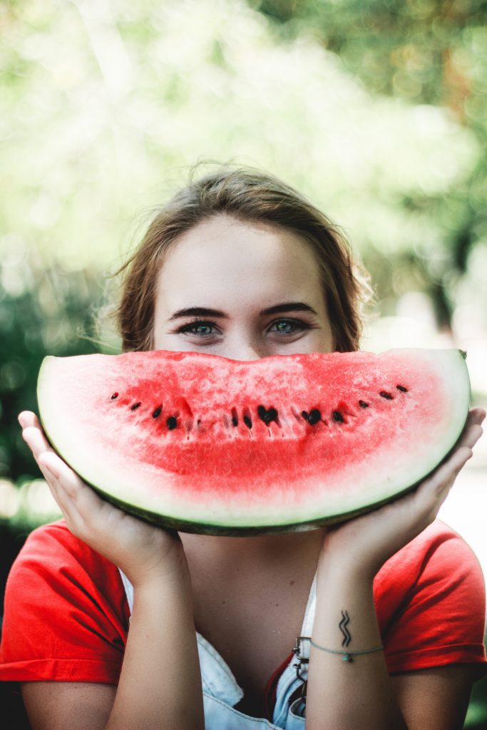 Sourire, melon d'eau 