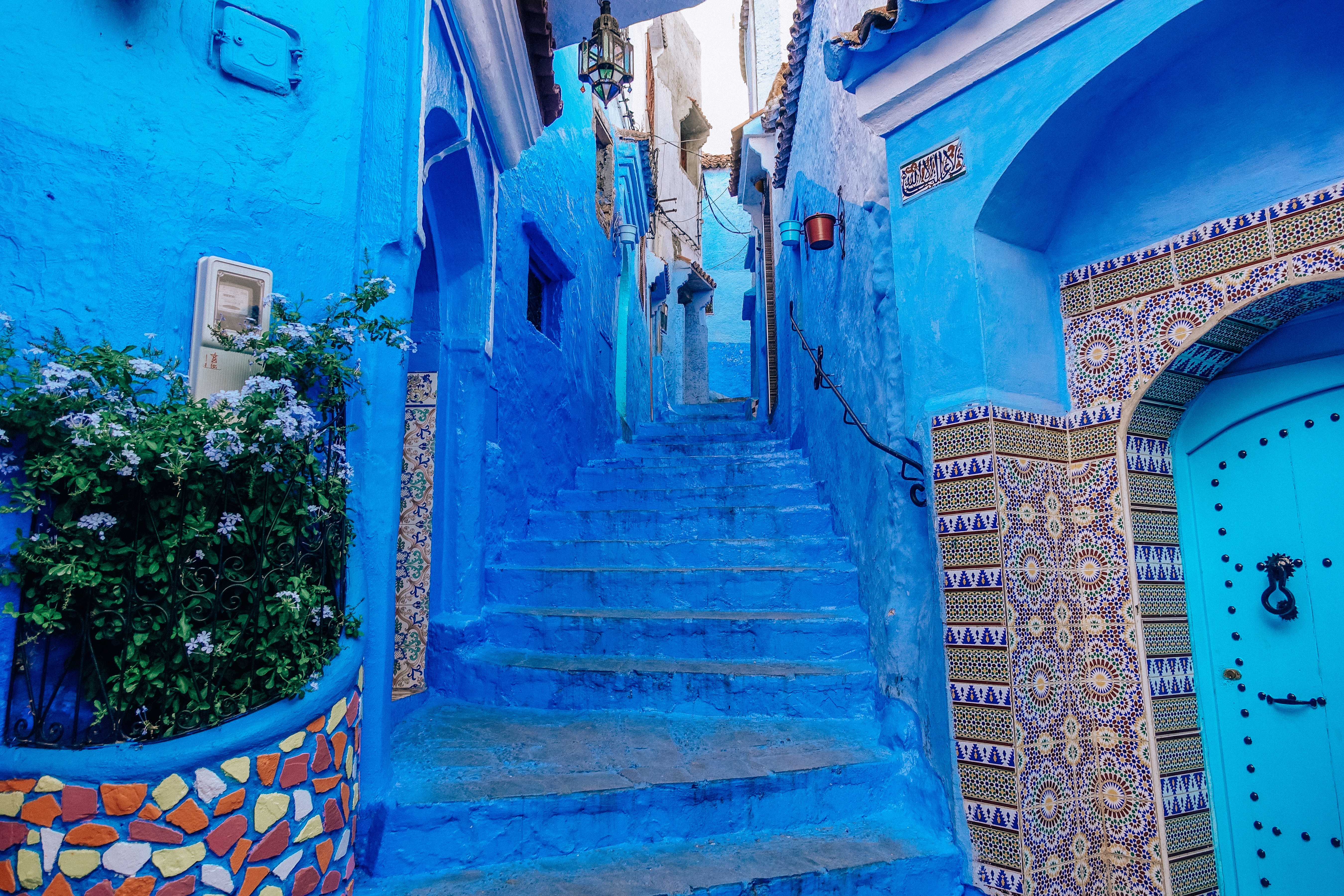 Chefchaouen ville bleue avec architecture marocaine 
