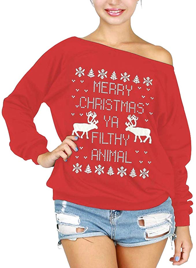 merry christmas you flithy animal ugly christmas sweater amazon