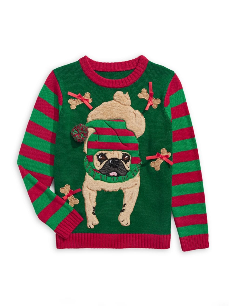 ugly christmas sweater pug la baie