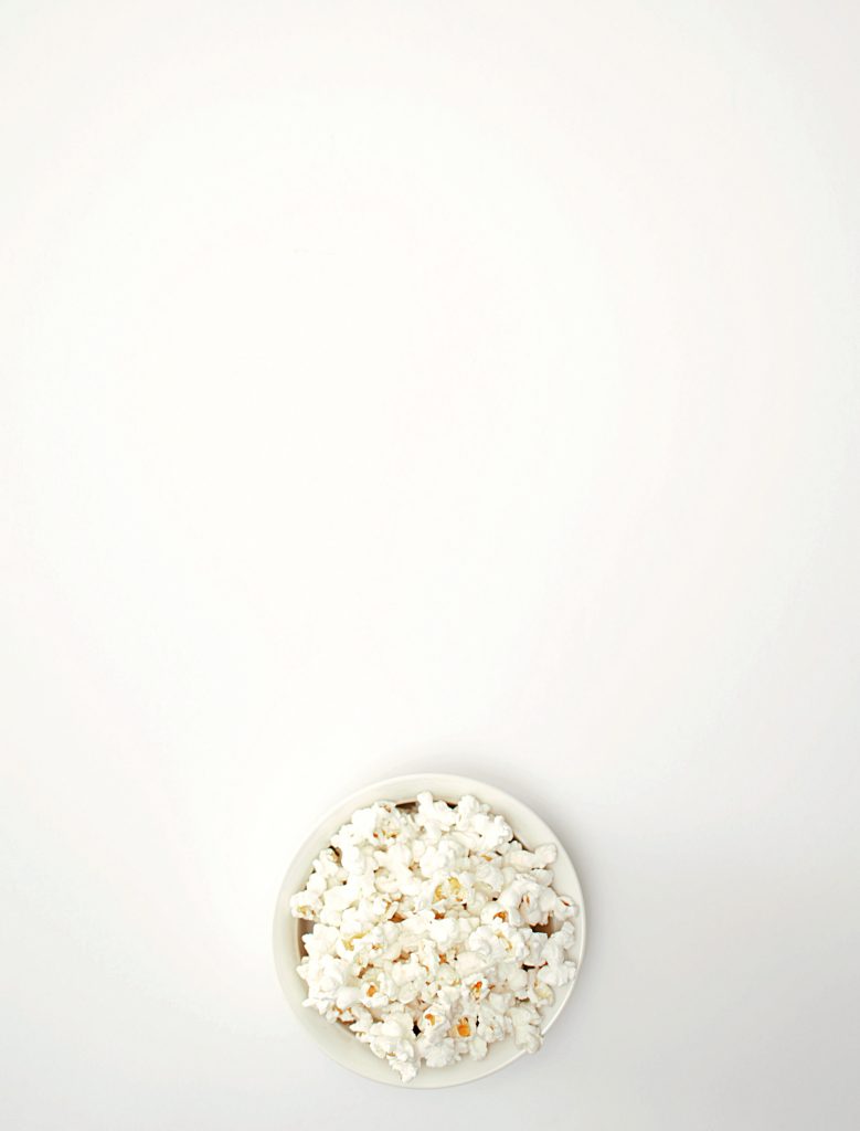 popcorn fond blanc