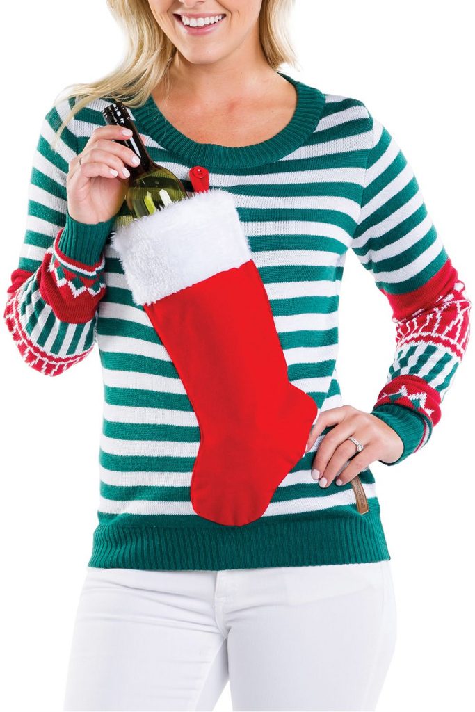 ugly christmas sweater bouteille de vin
