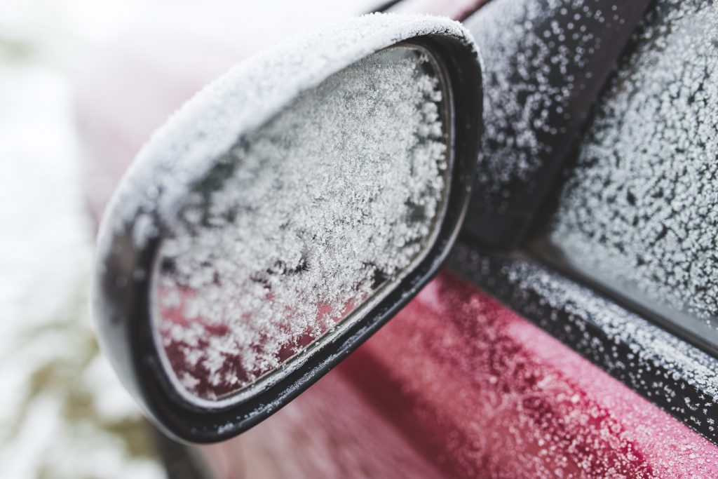 miroir auto neige glace