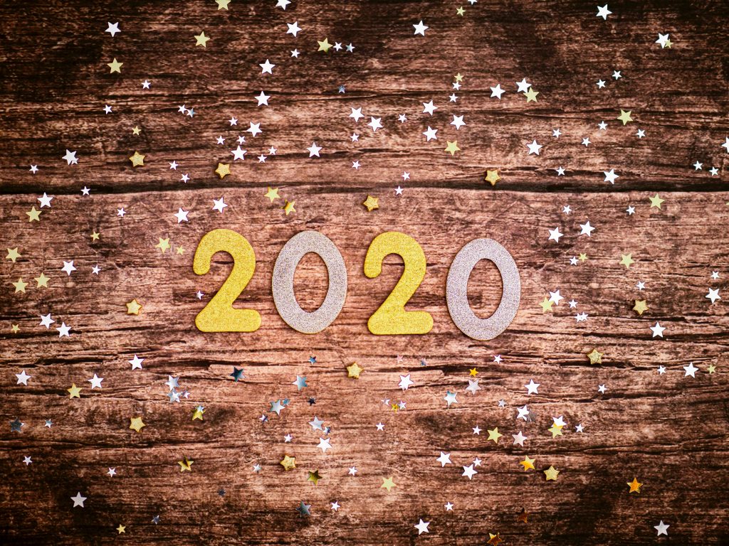 2020 nouvel an confettis