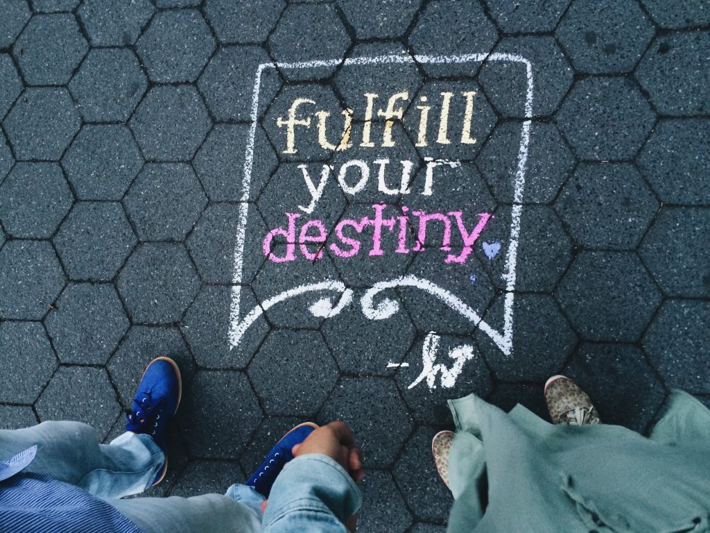 fulfill your destiny craie trottoir