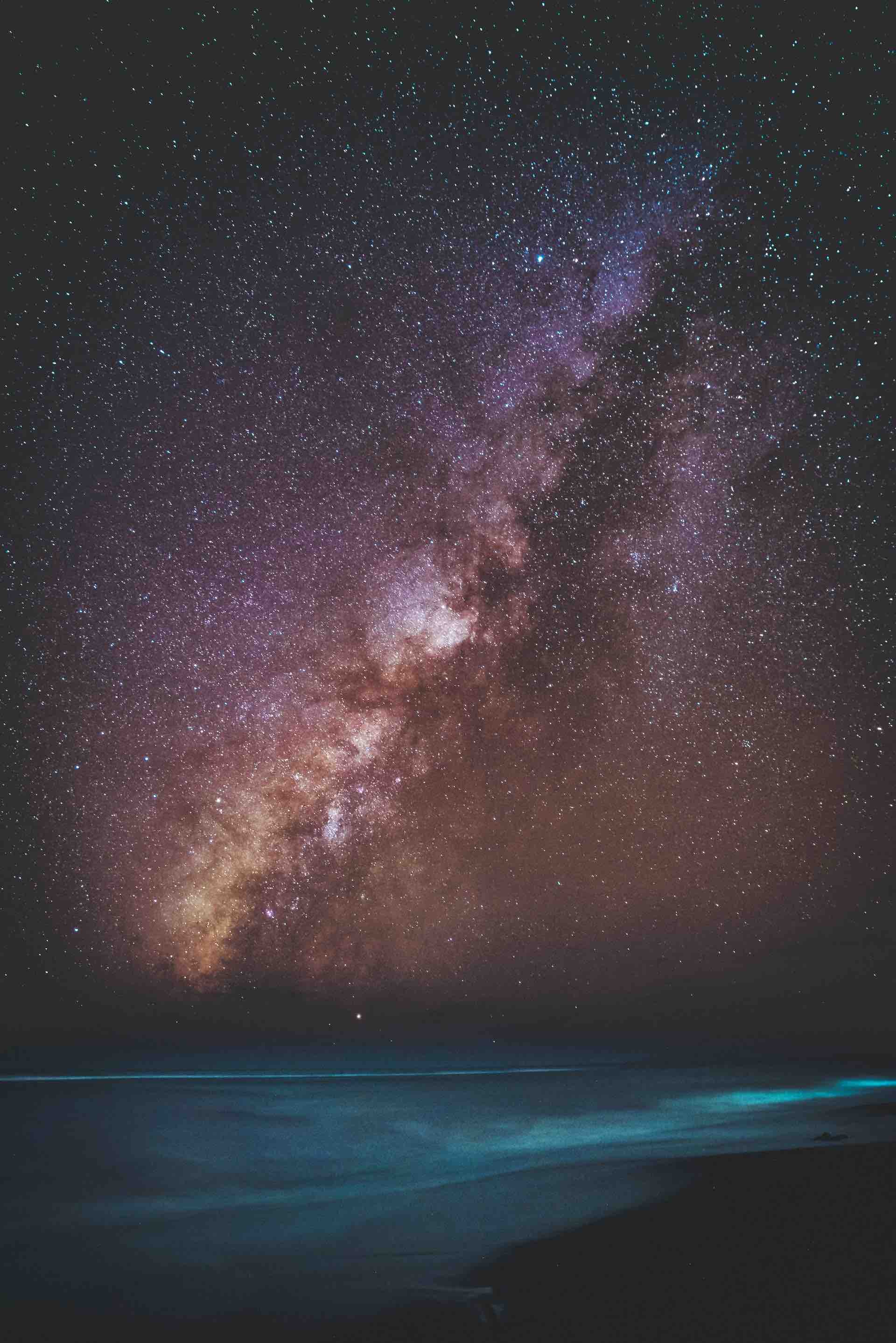 mer océan plage voie lactée étoile ciel