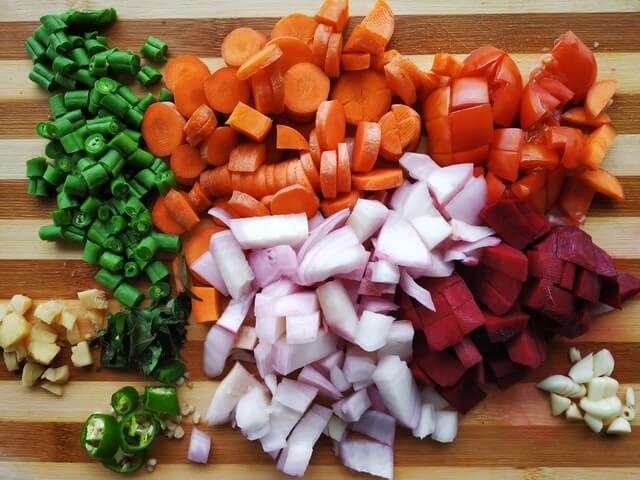 plateau légumes couleur recette goût