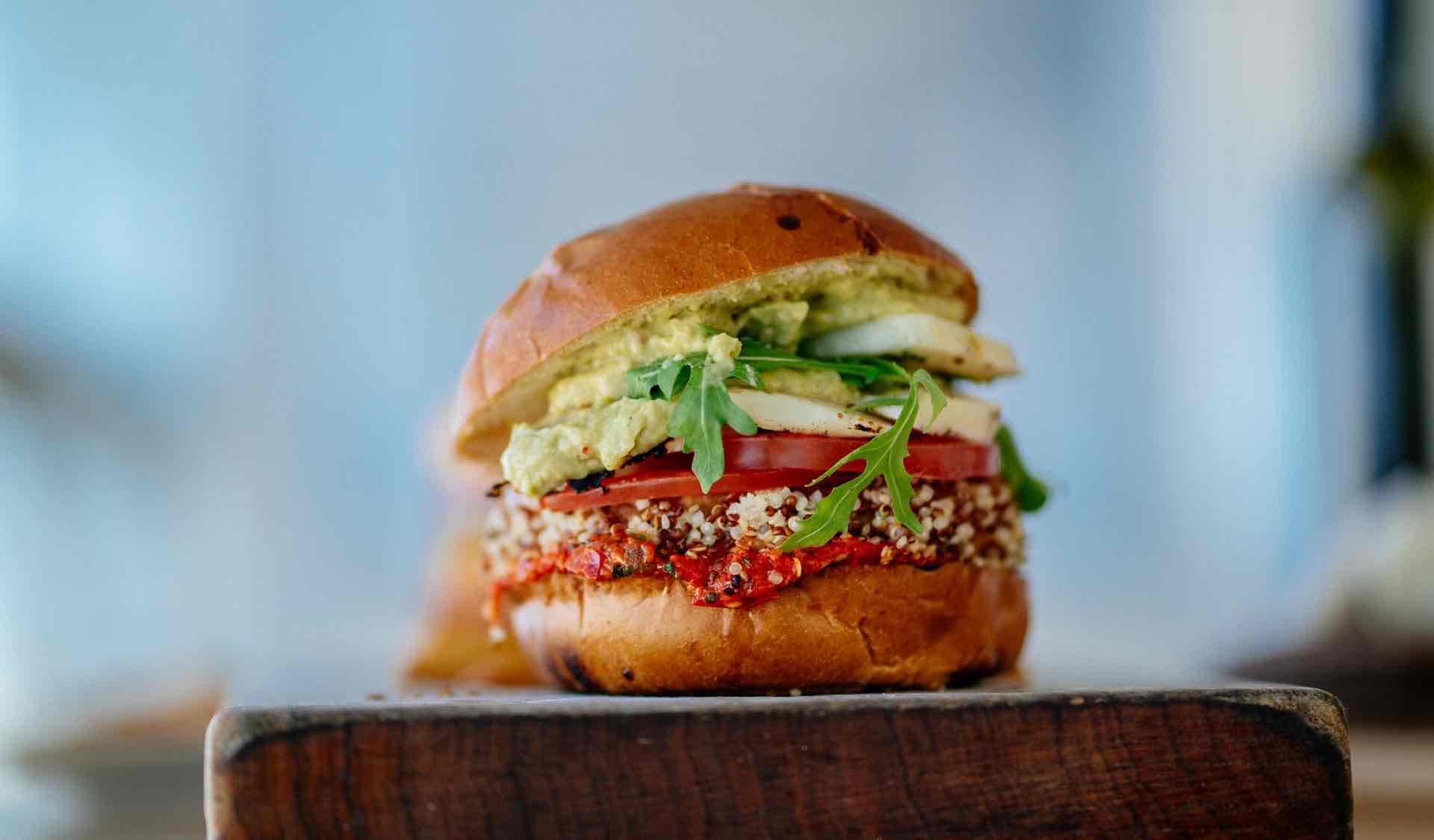 végétarien burger quinoa pain