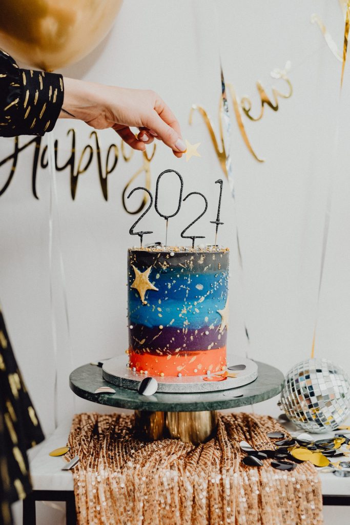 2021 gâteau nouvelle année