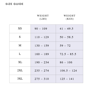 size guide sheertex