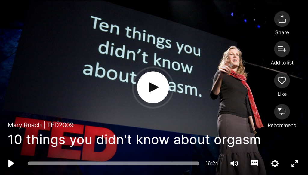 TED Talk sexe orgasme