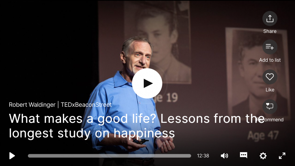 TED Talk bonheur étude