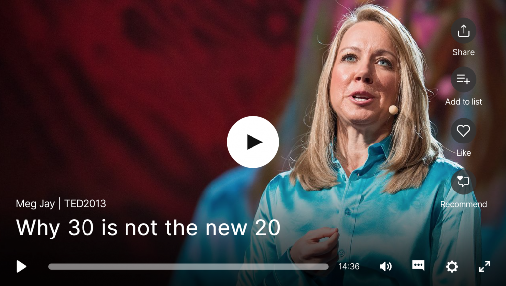 TED Talk vingtaine décennie