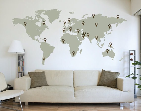 carte du monde pour indiquer les pays visités Laisser sa trace sur le monde   Le Cahier