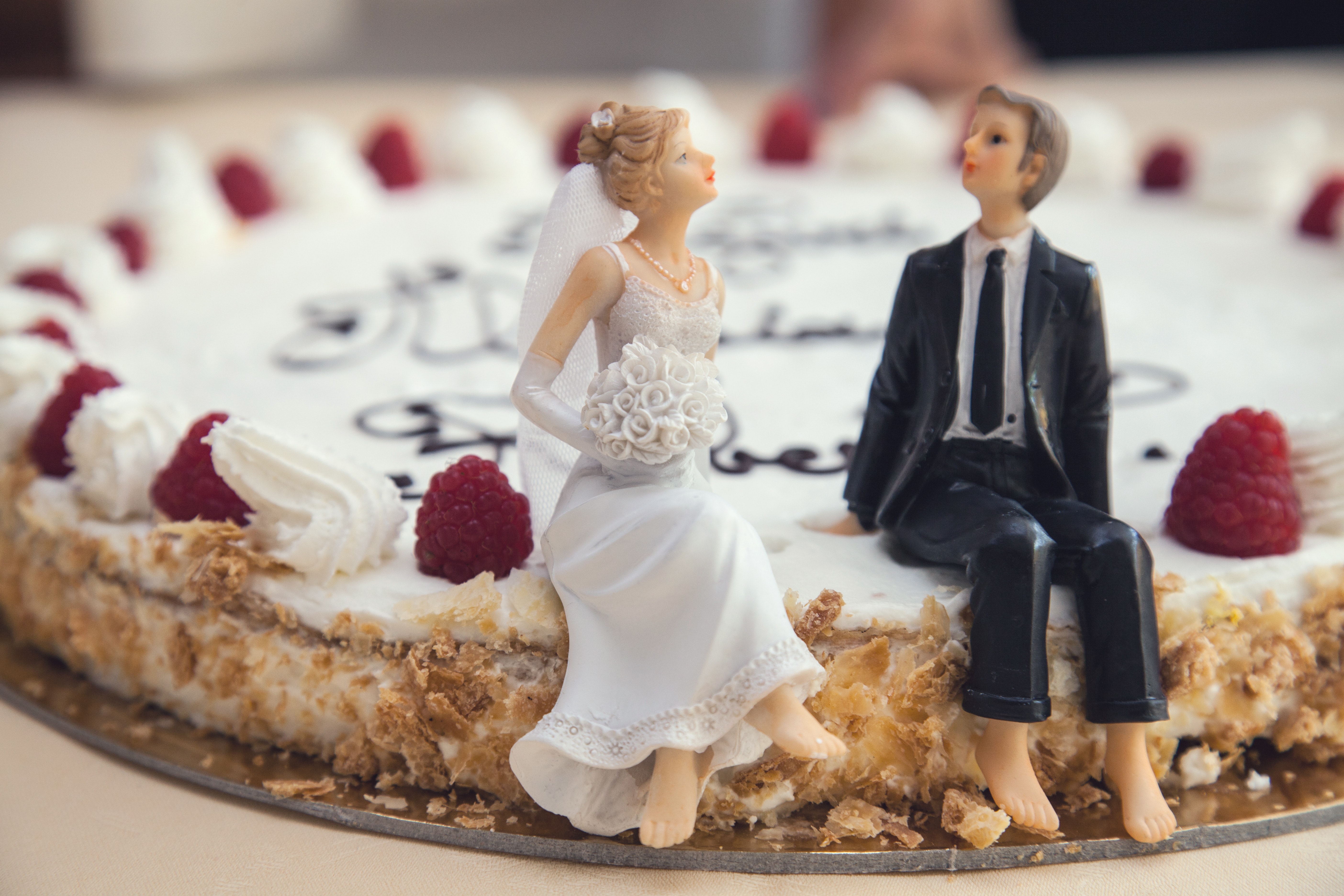 gâteau de mariage personnages